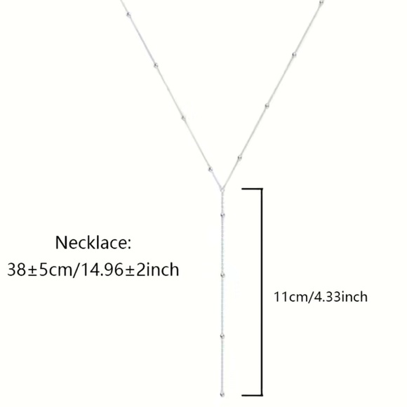 925 Sterling Silver Sparking Tassel Fine Delicate Chain Choker - Picture 2 of 3